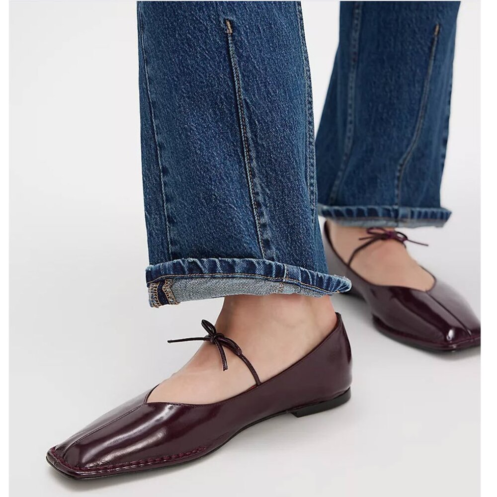 ALOHAS Sway Square Toe Ballet Flats Sz  EU40/US9-9.5